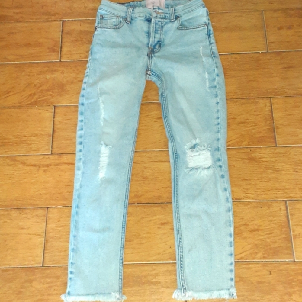 Revice Distressed Raw Hem Light Wash Size 25